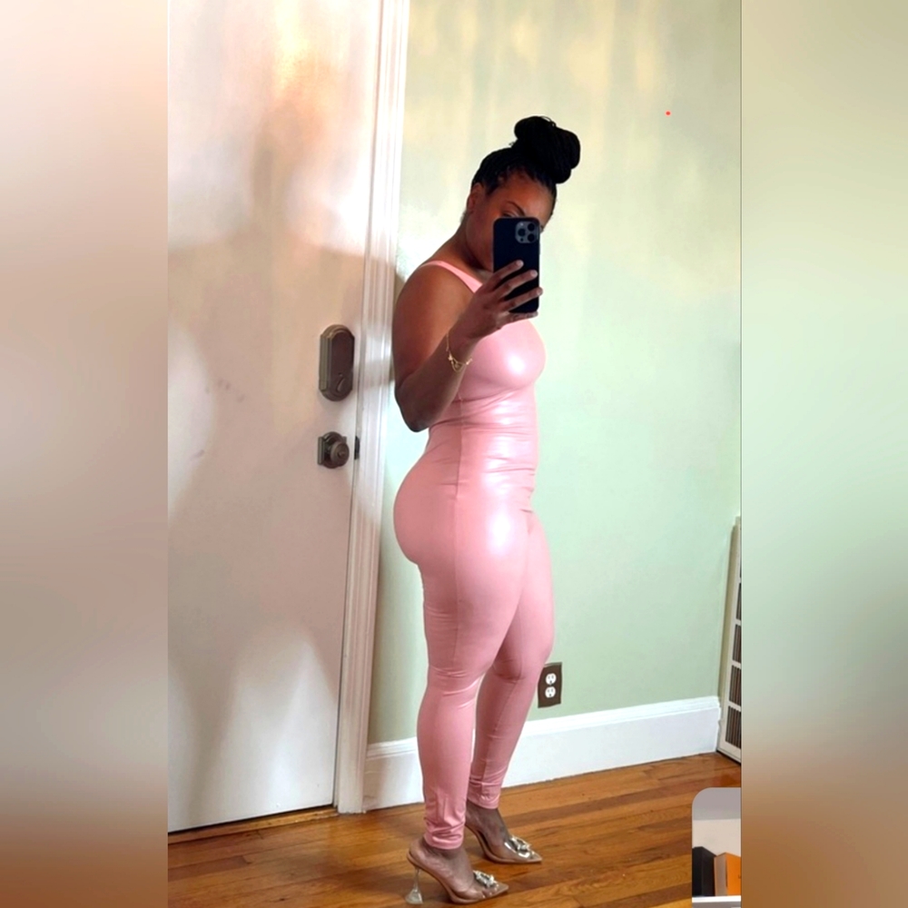 Pretty n Pink Latex Jumpsuit